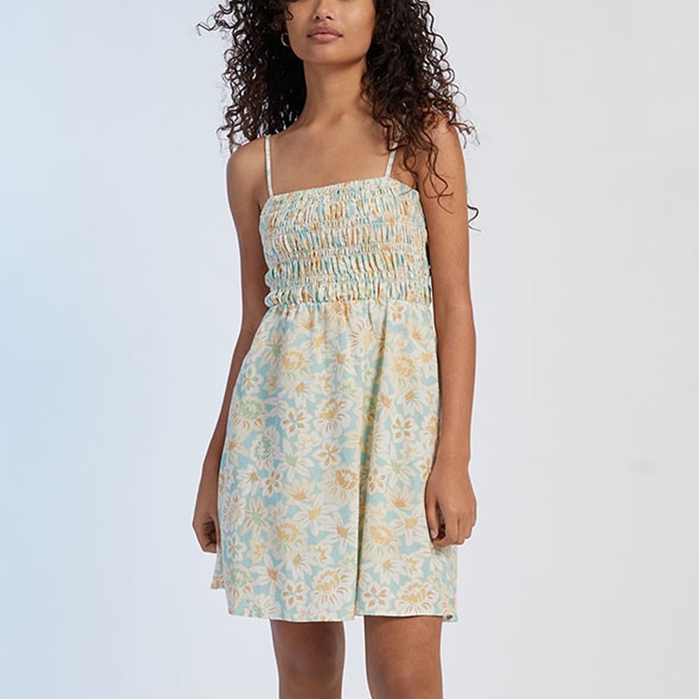 Rhythm Paloma Smocked Mini Dress Size Medium